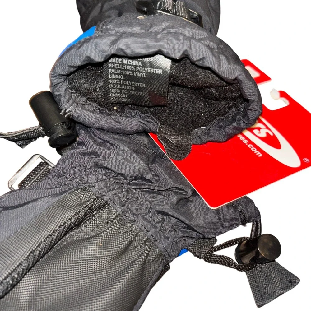 Hotfingers Pro Junior Gloves Black Blue Waterproof Youth M 7-8